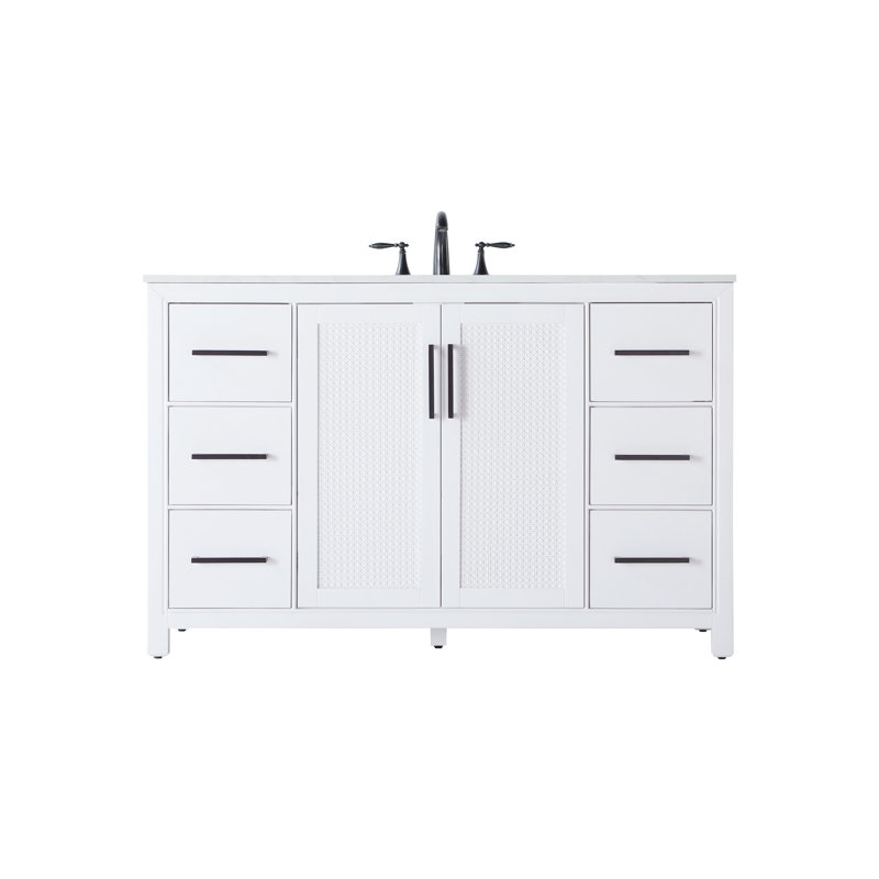 Meuble-lavabo simple 54 po, Blanc