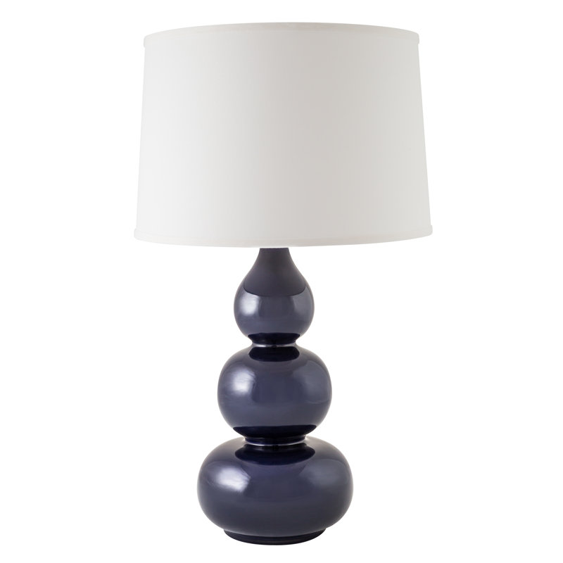 Brankovice Ceramic Table Lamp, Gloss Navy