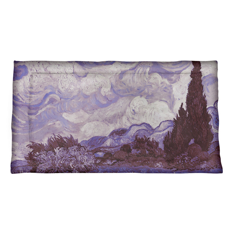 Taie décorative Vincent Van Gogh Wheatfield, Polyester, Simple, Beige