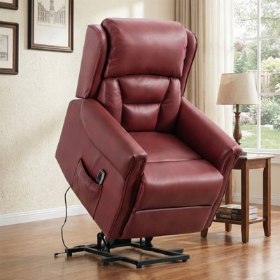 Lelani Ansley Genuine Leather Lift Assist Recliner