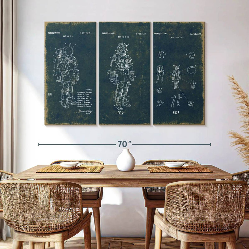 Space Suit Patent, 42" H x 65" W