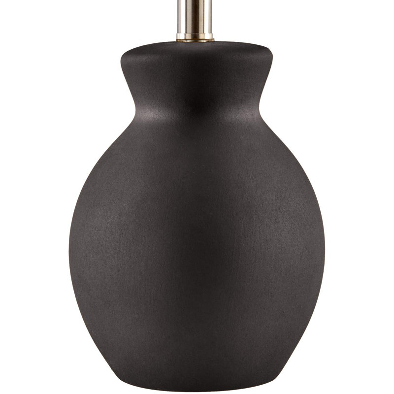 Lampe de table Momsen, Noir, noir, noir, noir, Naturel, H 15 po x l 8 po x P 8 po