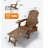 Ayron Foldable Outdoor Adirondack Chair With Ottoman-206718809