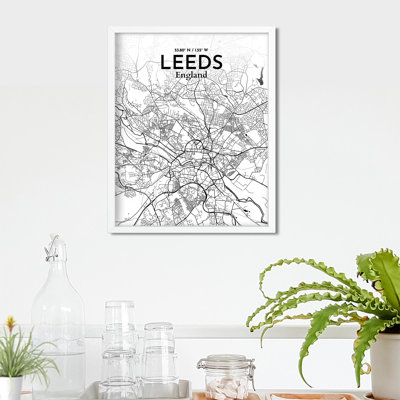 Carte de la ville de Leeds, impression