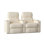 Upholstered Microfiber / Microsuede and Top Grain Leather Home Theater Seating with Cup Holder