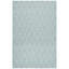Sunset Power Loom 85% Polypropylene/15% Polyester Geometric Area Rug in Aqua / Beige-1344786736