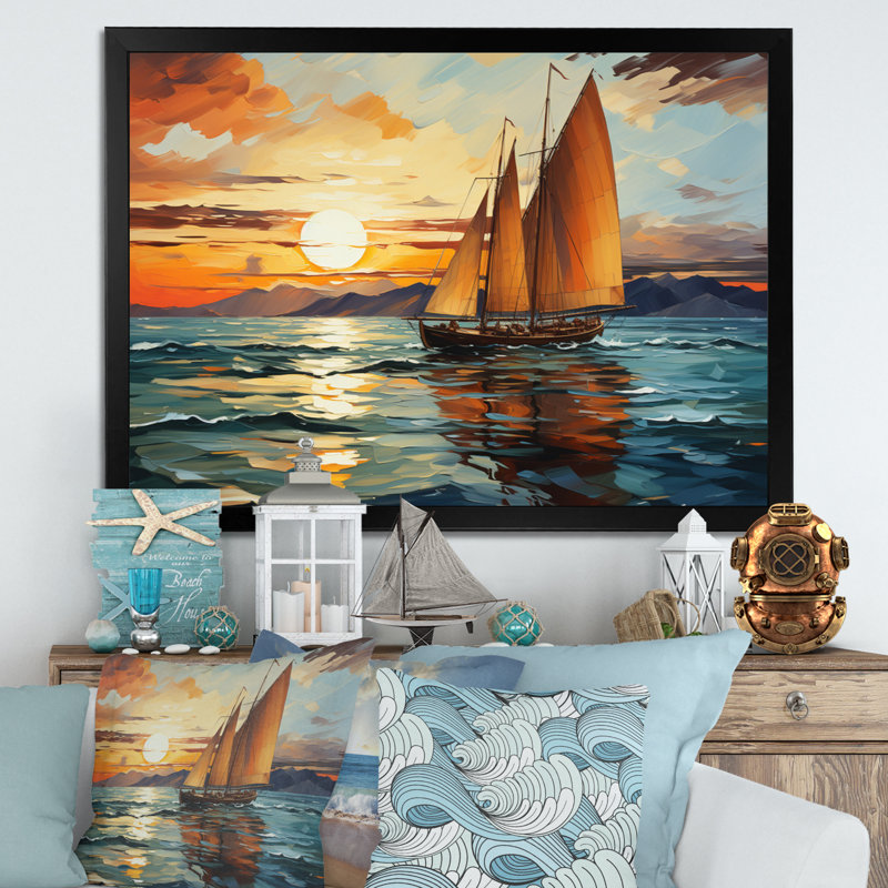 Impression sur toile Iolanta, H 12 po x l 20 po x P 1 po, Cadre simple noir