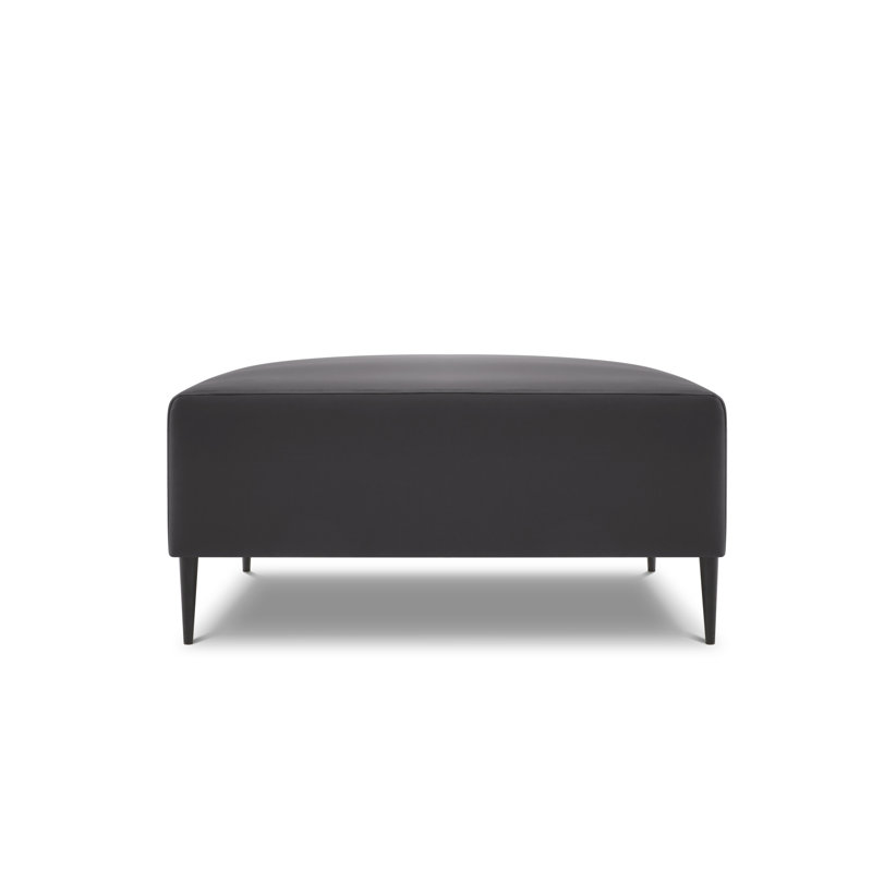 Amada Wood Outdoor Ottoman, Black