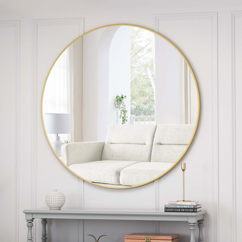 Miroir mural, Or, 48 po x 48 po