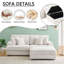 79.3''Modern Corduroy L-Shaped Sectional Sofa with Ottoman-107163538