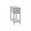 Table d'appoint, bout, table d'appoint, 2 niveaux, étroit, chambre à coucher, lampe, tiroir de rangement-152346498