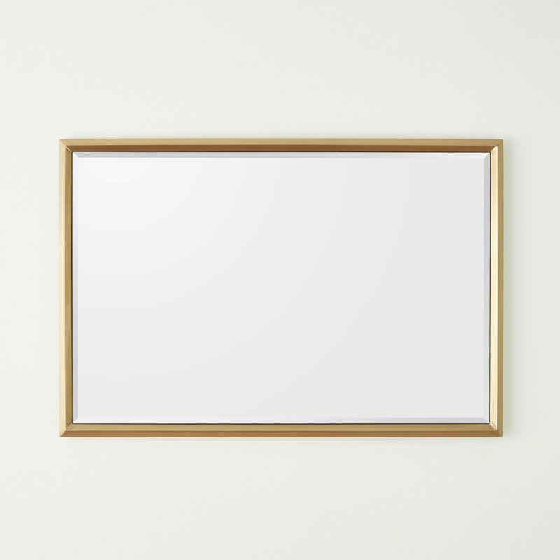 Rectangle Stainless Steel Mirror, 36.5" x 24.5"