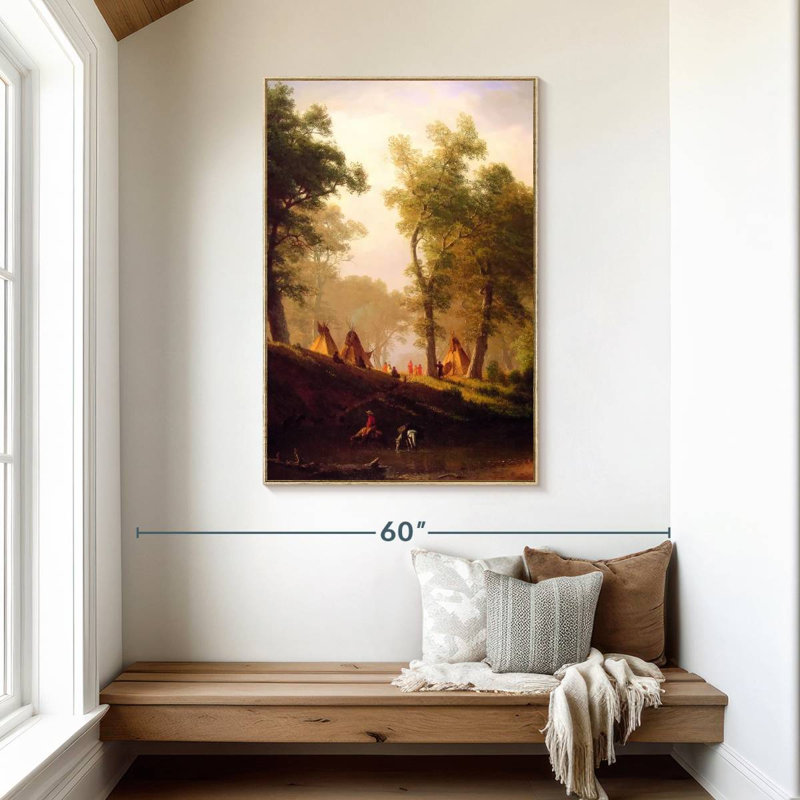 La rivière Wolf, Floating Frame Natural Wood, 31" x 46"
