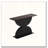 47''Double Semi-Circles 3d Hammer-Shaped Texture Base Wood Console Table