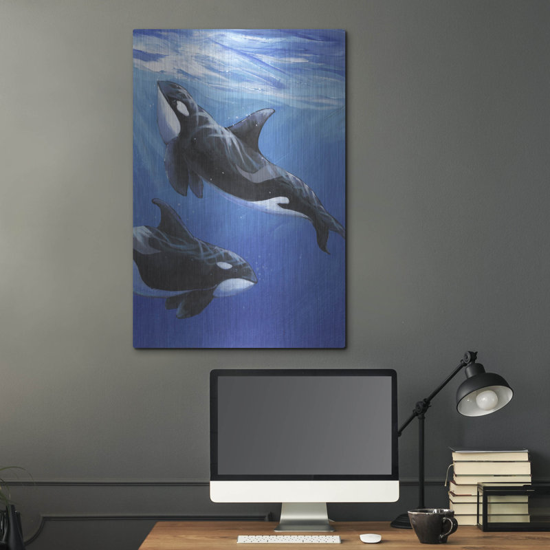 Luxe métal Art «Under Sea Whales II» par Tim O'Tool «Luxe métal Art« Under Sea Whales II »par Tim O'Toole