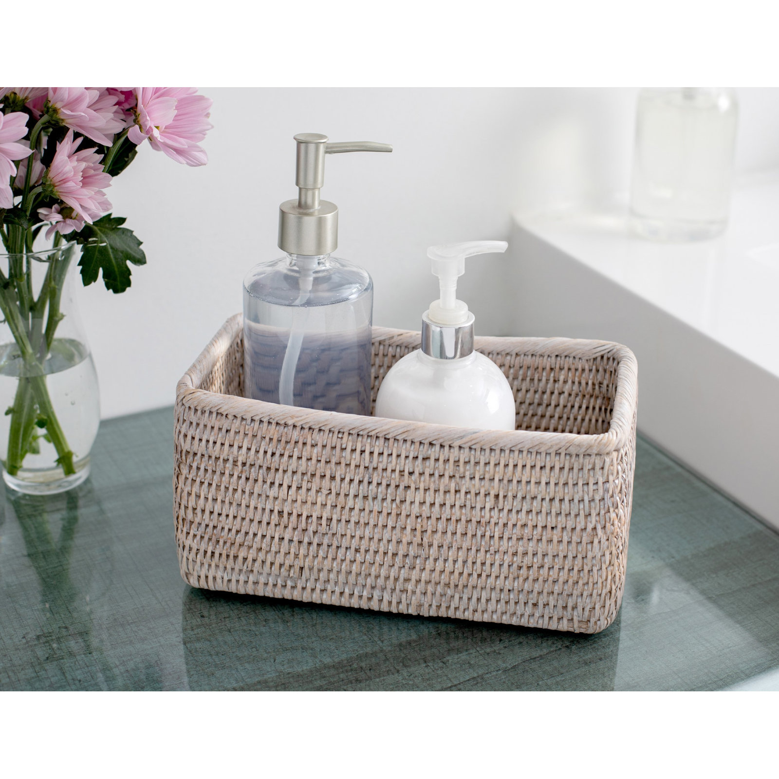 Albina Decorative Basket 1, White Wash
