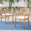 Chaises de salle à manger 2 pièces avec coussins crème - Convient pour les rassemblements en bois dans la cour arrière