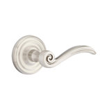Elan Wave/Drop Privacy (Bed & Bath) Door Lever with Round Rosette