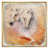 Toile avec cadre flottant or