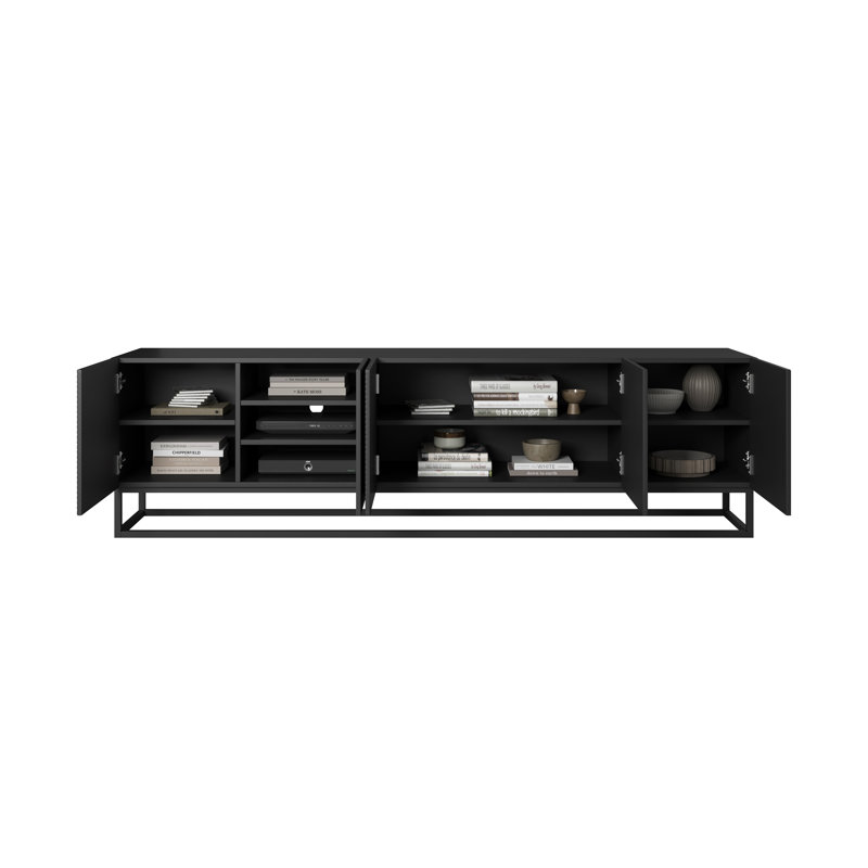 Merril Unfinished TV Stand for TVs up to 55", Black