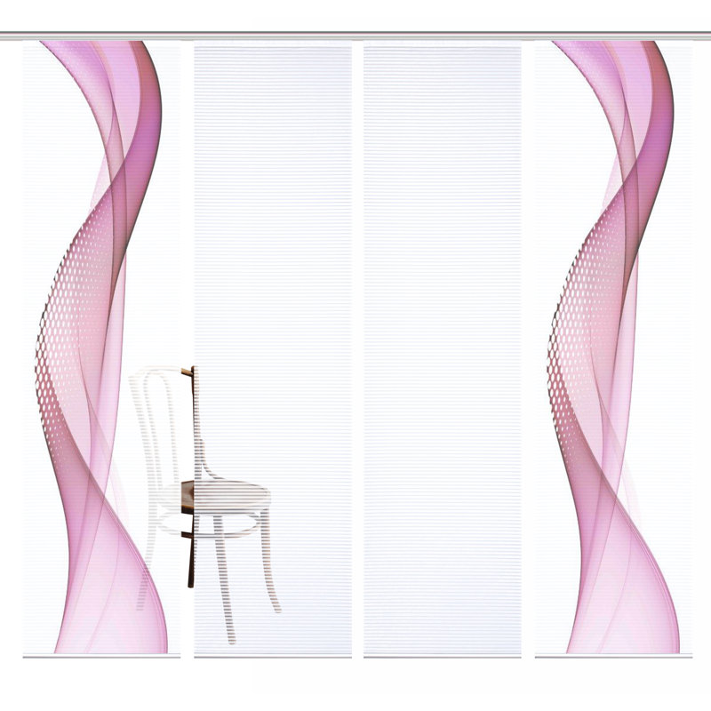 Semi Sheer Sliding Panel, Berry