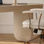 Bureau moderne et simple de style crème français avec une armoire-1216743304