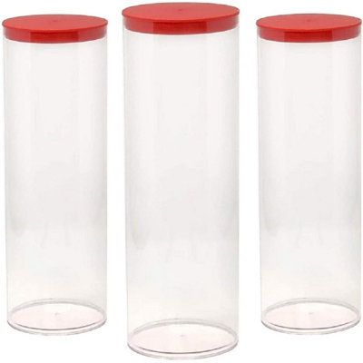 Plastic Storage Tubes 4" X 12.25"