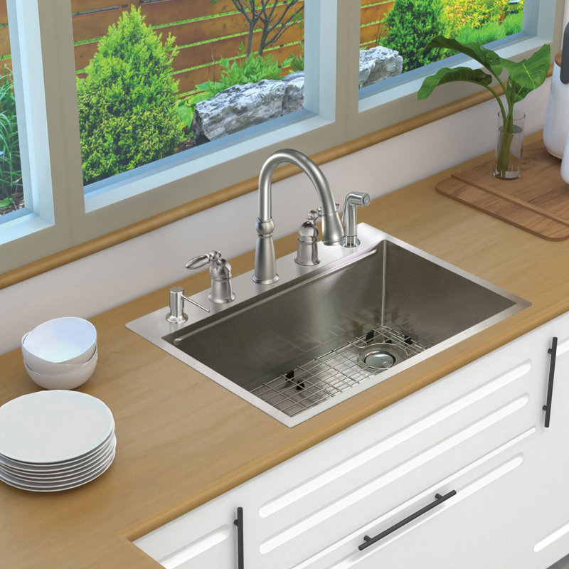 30-Inch Stainless Steel Kitchen Workstation Sink with Accessories