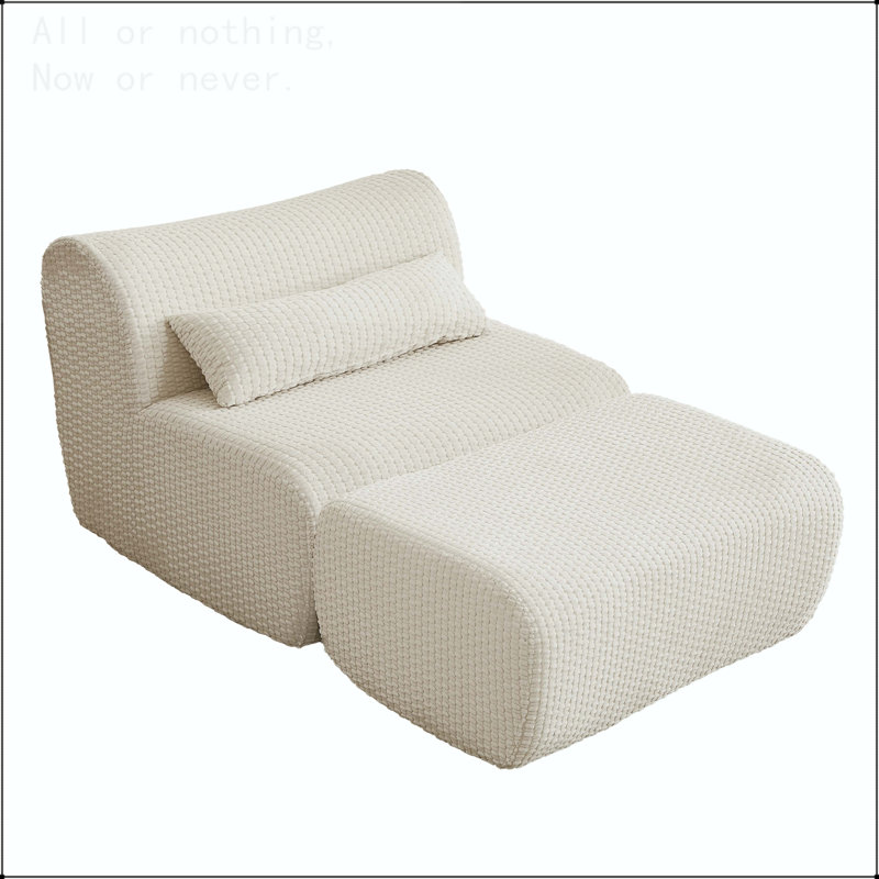 Canapé modulaire Cloud, aucun assemblage requis, 1 siège, Velours côtelé crème