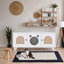 Armoire à chat en bois moderne avec grattoir à chat en sisal, bac à litière pour chat avec rangement