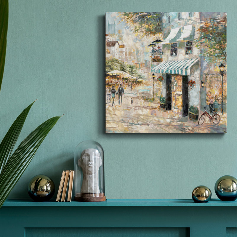 «Rooftop Cafe Détail II», reproduction d'art sur toile tendue, H 16 po x l 16 po x P 1 po