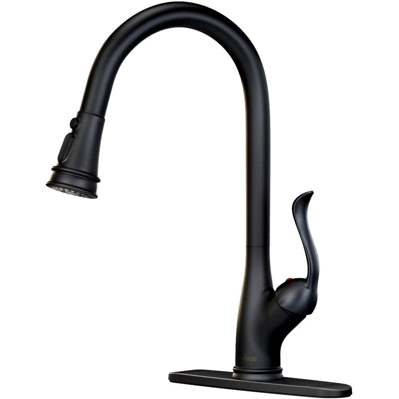 Brushed Nickel High-Arc Pull-Out Spray Kitchen Faucet