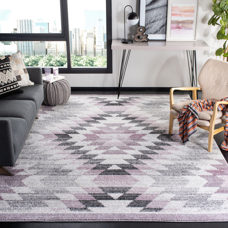 Tapis intérieur / extérieur Finney Southwestern, Rectangle 8 pi x 10 pi