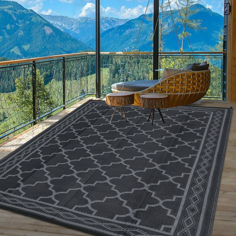 Outdoor Rug Waterproof Outdoor Rug Patio Reversible Plastic Straw Rug Vintage Camping Rug Outdoor Carpet for Porch Deck Backyard Balcony