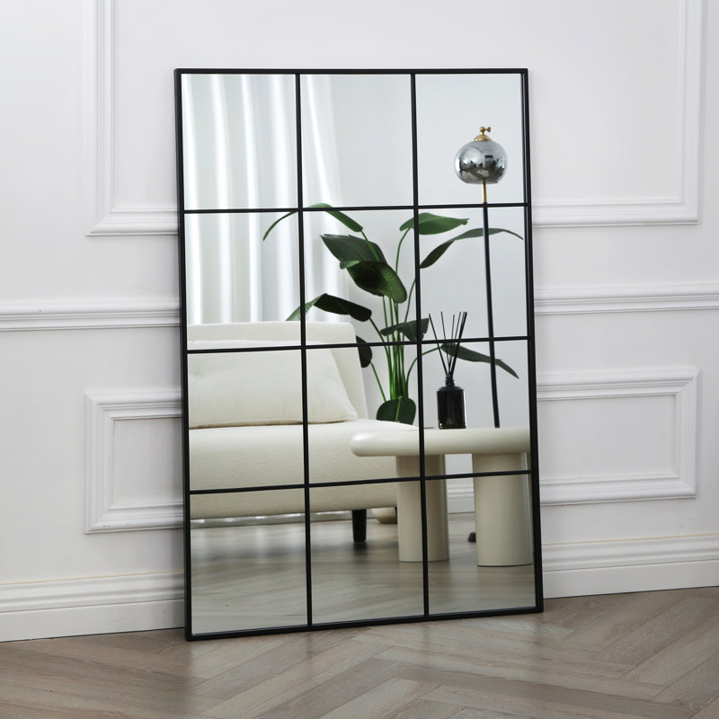 Naquasia Metal Rectangle Wall Mirror, 120cm H x 80cm W