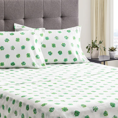 Microfiber Floral Sheet Set