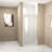 37-36"X 72" Pivot Shower Door, Chrome  Aluminum Frame, Half Frame ,1/4"(6Mm) Tempered Glass Explosion Proof Film