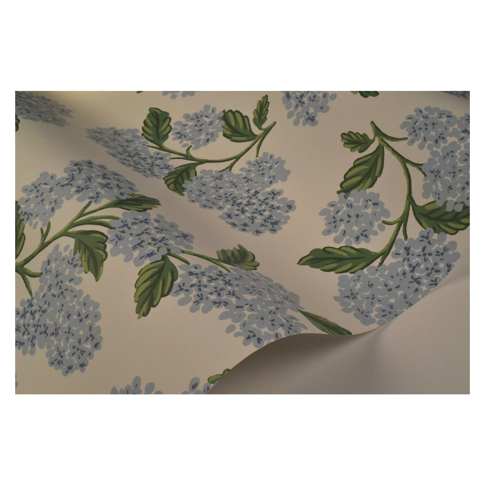 Hydrangea 27' x 27" Wallpaper, Blue/White