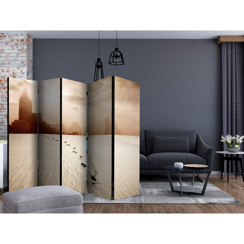 Morella 225cm W x 172cm H 5 - Panel Folding Room Divider