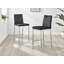 Milton Luxury Breakfast Bar Stool in Quilted Design Velvet Silver Leg - Modern Chic Kitchen-882615802