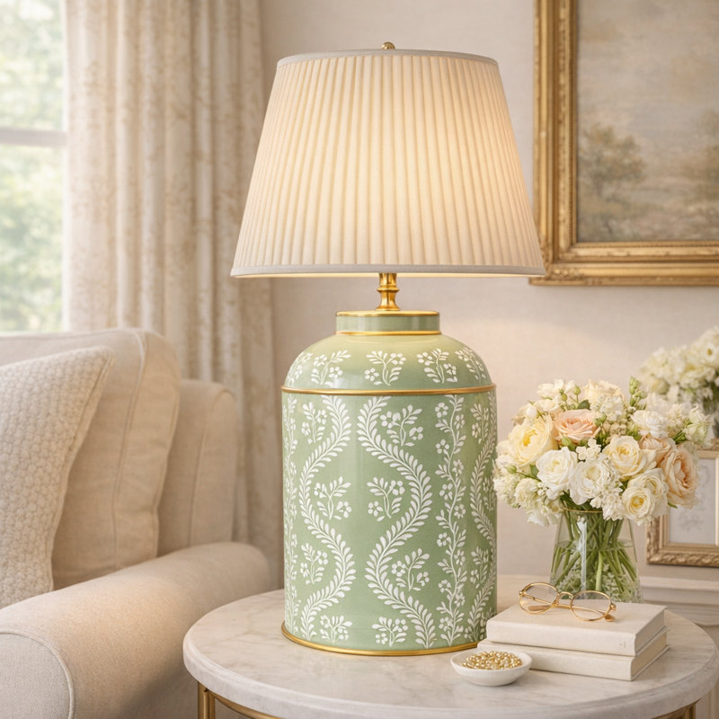Bellman Metal Table Lamp, Pale Green