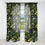 Motif botanique vert forêt IV - Rideau bohémien - Velours obscurcissant - 1 panneau-107596188