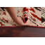 Tapis rouge en laine noué à la main de conception unique Taille 6 pi 7 po x 9 pi 7 po