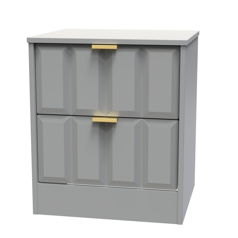 Doss 45cm W Manufactured Wood Bedside Table, Dusk Grey