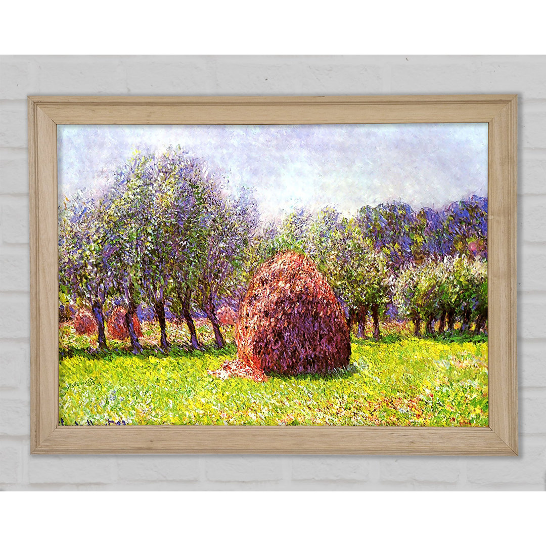 Monet Heuhaufen auf dem Feld - Einzelner Bilderrahmen Kunstdrucke