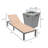 Outdoor Rust-Resistant Metal Chaise Lounge Set with Table-88208028-91358759