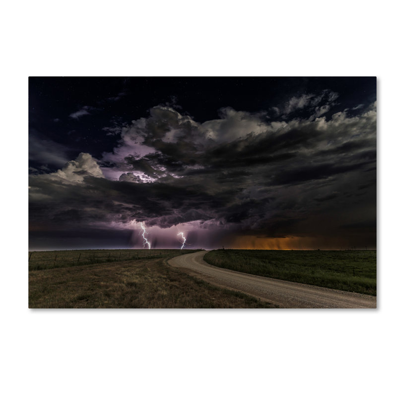 « prairie lightning », reproduction de photo sur toile tendue, H 12 po x l 19 po