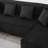 130" U-Shaped Sectional Sofa With RGB LED Lighting, Includes 6 Decorative Pillows-1187416802