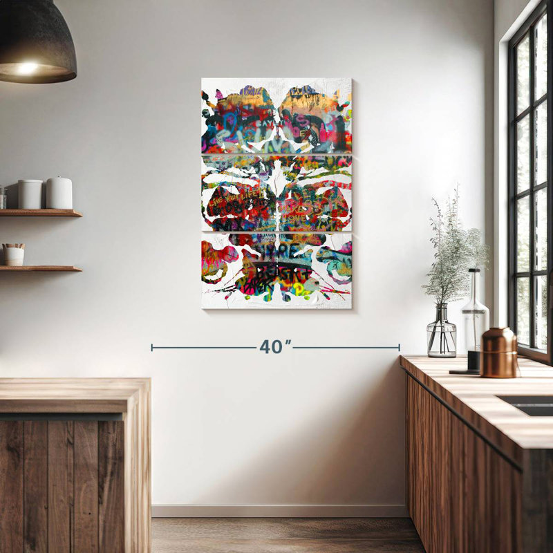Avery Rorschach Graffiti, 38" H x 24" W