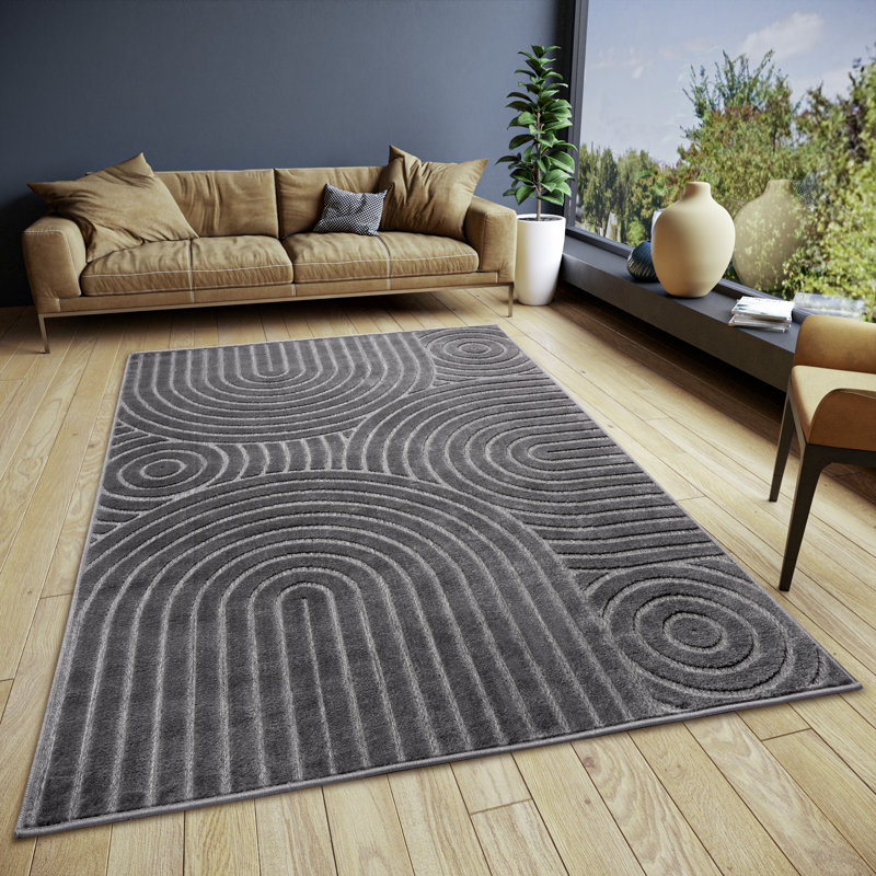 Iconic Grey Rug, Rectangular 57 x 90cm